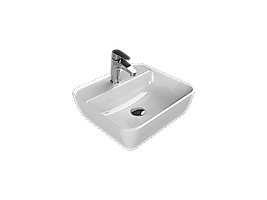 TURKUAZ Tezgah Üstü Lavabo, One, 46x42 cm (Batarya Delikli)