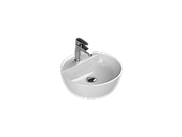 TURKUAZ Tezgah Üstü Lavabo, One, Ø42 cm, Batarya Delikli