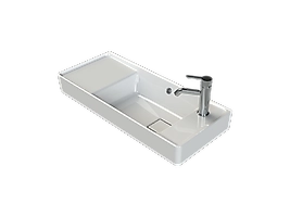 TURKUAZ Etajerli Lavabo, Sharp, 80x35 cm