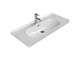 TURKUAZ Etajerli Lavabo, Arya, 100x45 cm