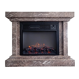 HBM3000AL Heatbox Elektrikli Fanlı Şömine Medium 3000W Alanya Desenli Bluetooth Ses Efektli (110x34x87)