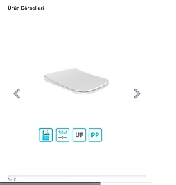 TURKUAZ Duru Slim Yavaş Kapanan Bas-Çıkar Kapak Duroplast (UF)