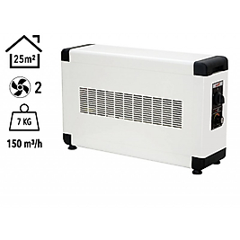 HBB2000K Heatbox Board 2000 watt Monofaze Elektrikli Fanlı Isıtıcı Krem