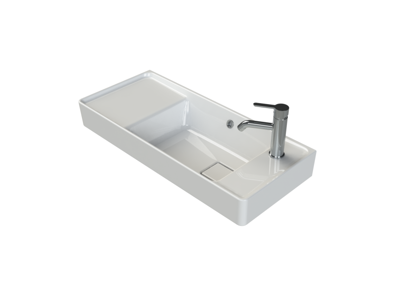 TURKUAZ Etajerli Lavabo, Sharp, 80x35 cm