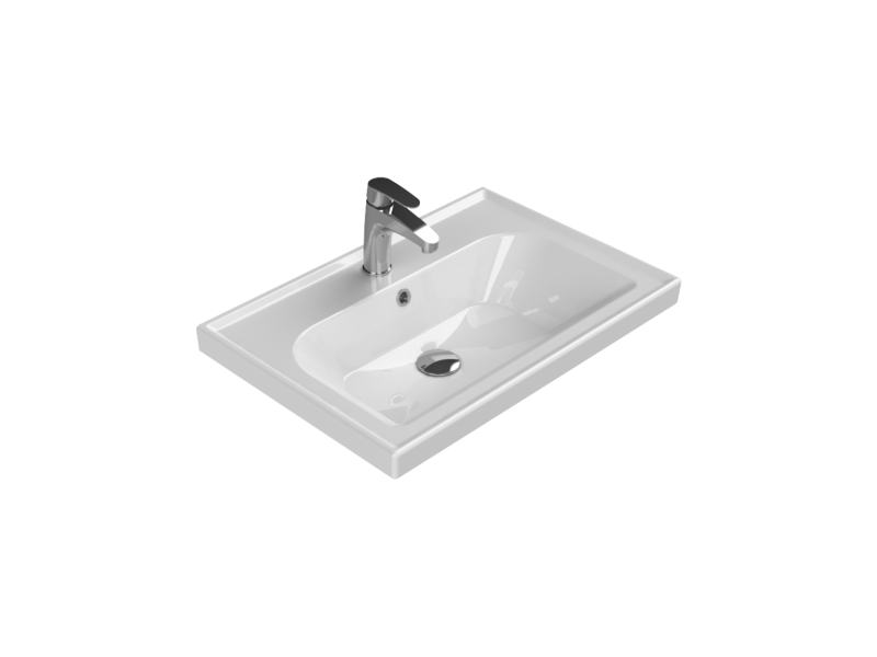 TURKUAZ Etajerli Lavabo, Frame, 65x45 cm