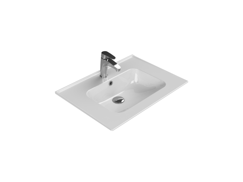 TURKUAZ Etajerli Lavabo, Blue, 65x47 cm