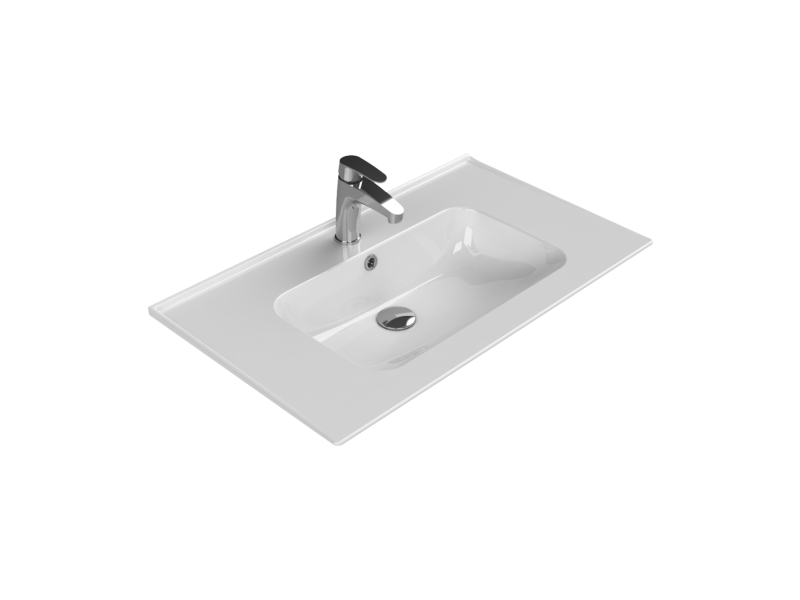 TURKUAZ Etajerli Lavabo, Blue, 80x47 cm