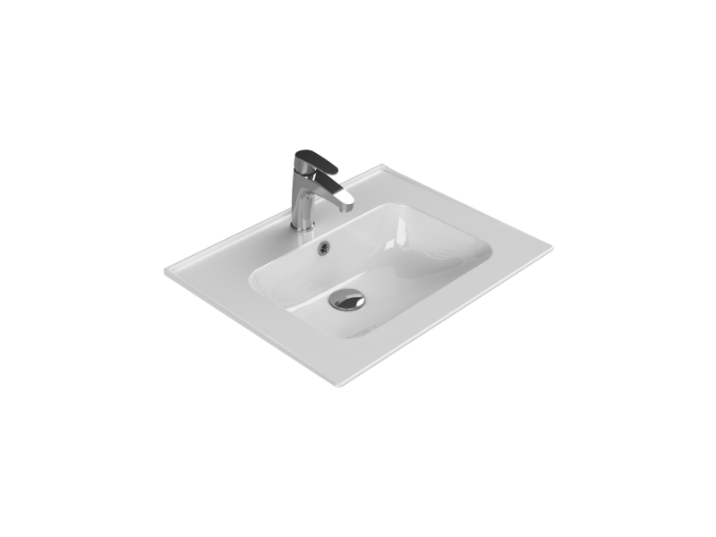 TURKUAZ Etajerli Lavabo, Blue, 60x47 cm