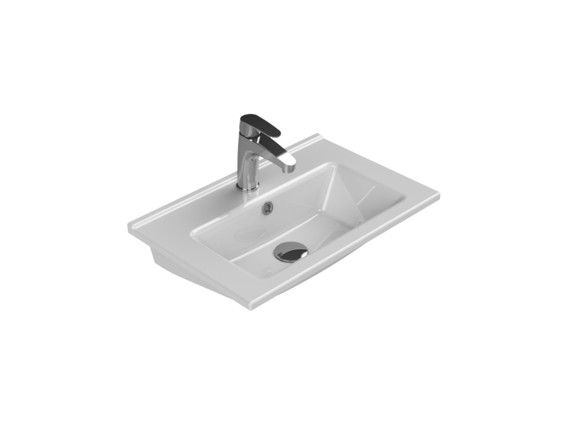 TURKUAZ Etajerli Lavabo, Arte, 55x37 cm