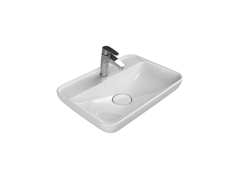 TURKUAZ Tezgah Üstü Lavabo, Lal, 60x42 cm