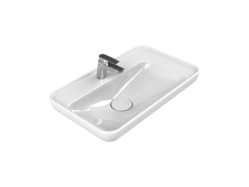 TURKUAZ Tezgah Üstü Lavabo, Lal, 70x42 cm