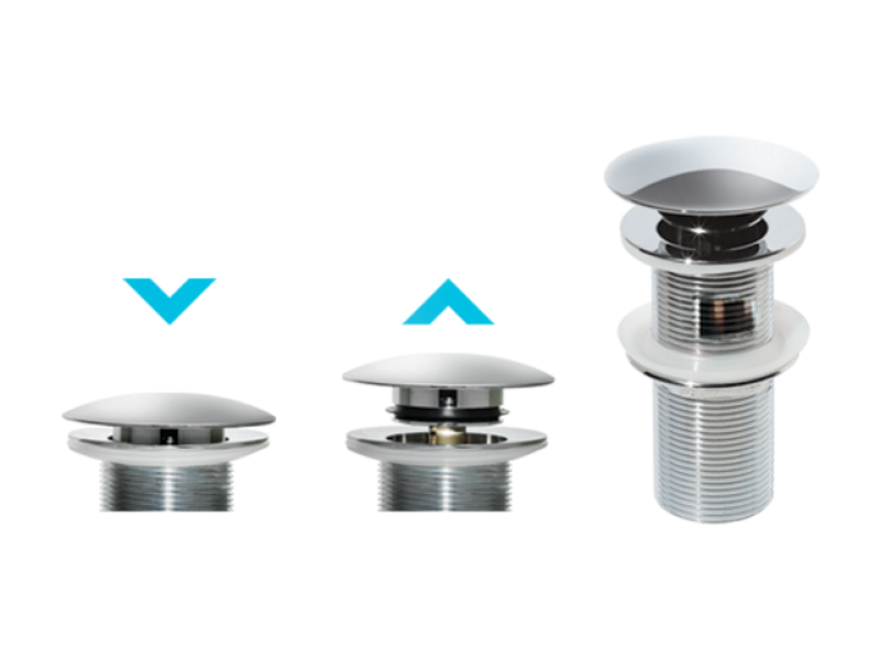 TURKUAZ Yuvarlak Lavabo Süzgeci (Aç-Kapa)