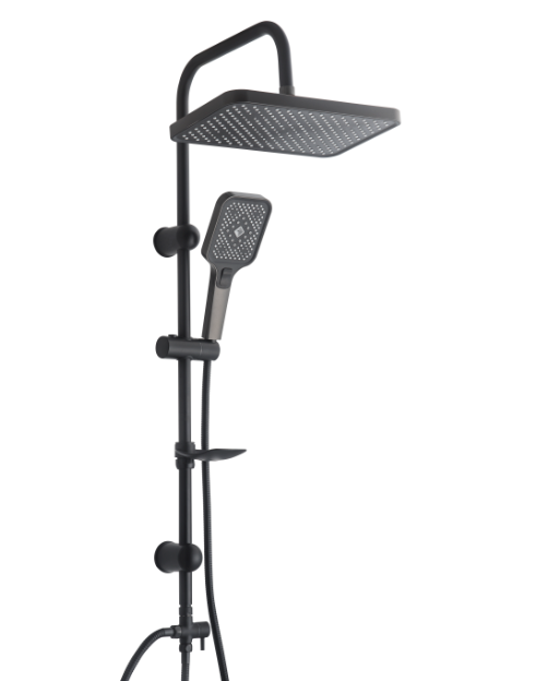 DİMORA Justo Siyah Robot Duş Seti