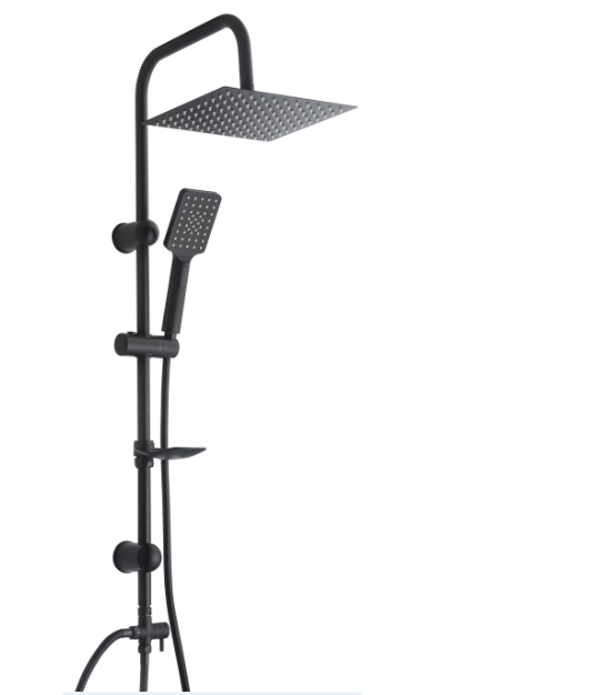 DİMORA Nero 304 Siyah Robot Duş Seti