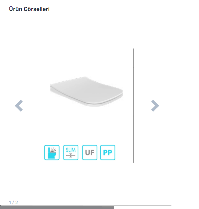 TURKUAZ Duru Slim Yavaş Kapanan Bas-Çıkar Kapak Duroplast (UF)