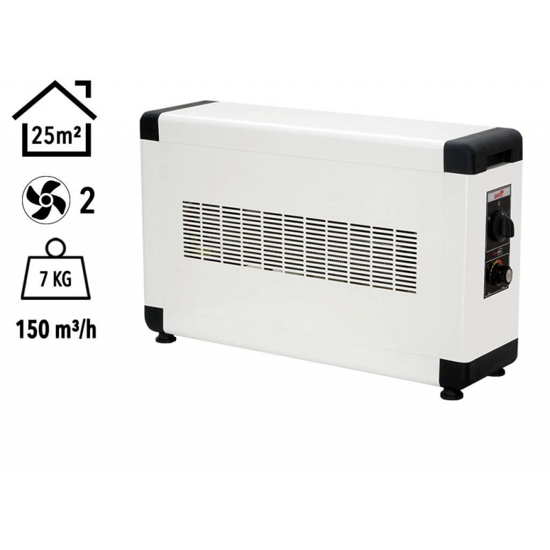 HBB2000K Heatbox Board 2000 watt Monofaze Elektrikli Fanlı Isıtıcı Krem